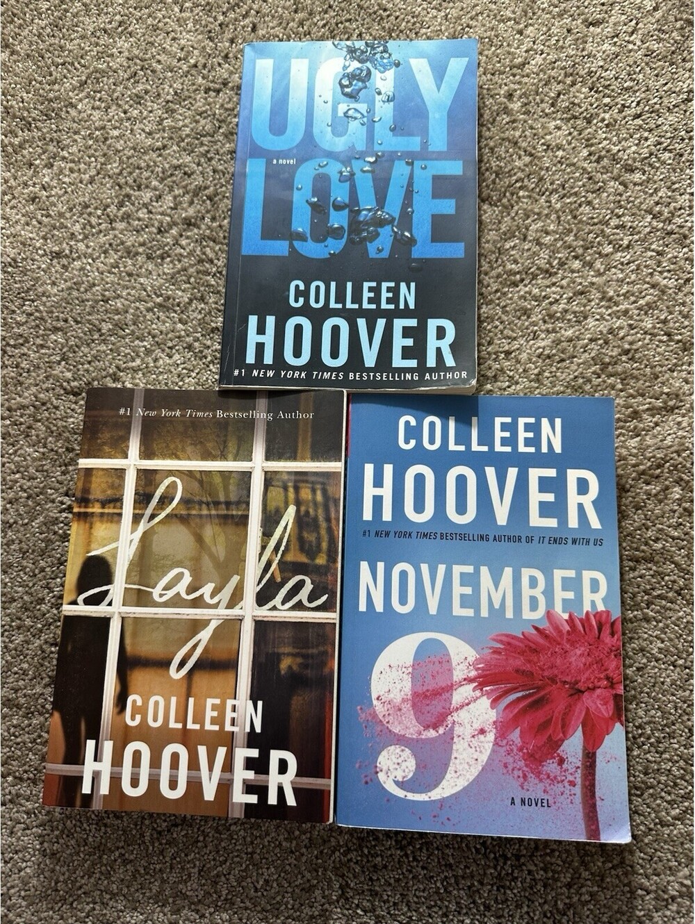 Colleen Hoover Book Bundle Lot of 3 Paperback Books Ugly Love November 9